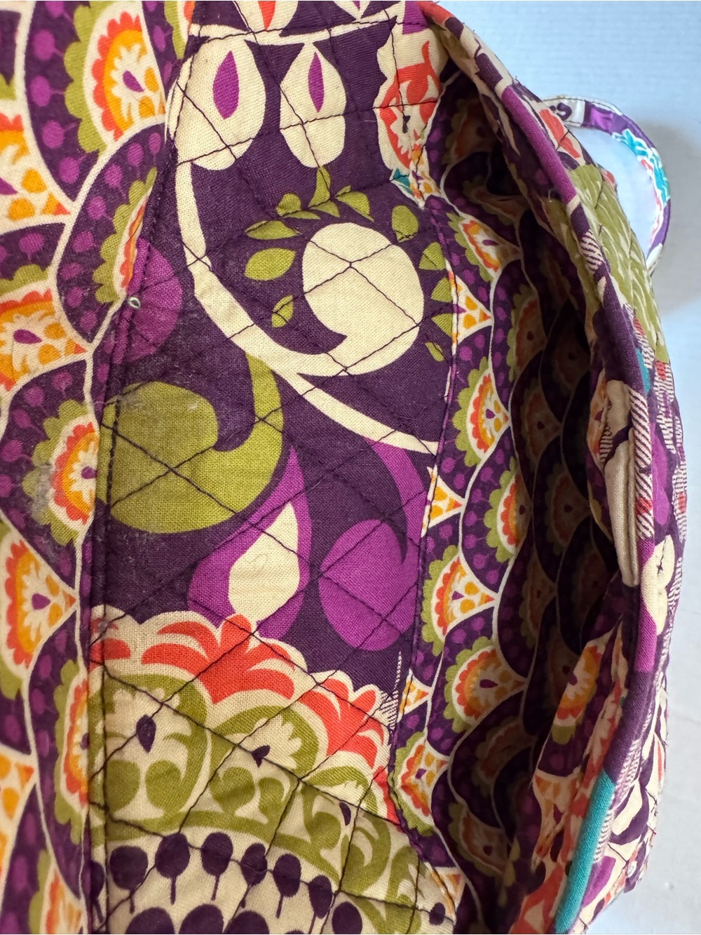 Vera Bradley Plum Crazy Hipster Retired Purse Bag Crossbody Shoulder - Picture 6 of 8